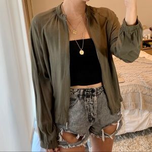 Dark Green Bomber Jacket